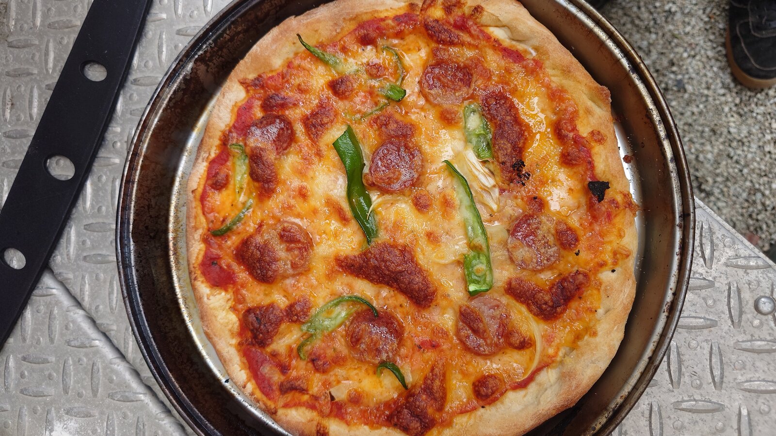 Pizza made at Guest House Kurotaki