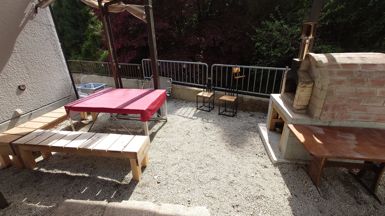 Pizza oven cooking Yoshino villa